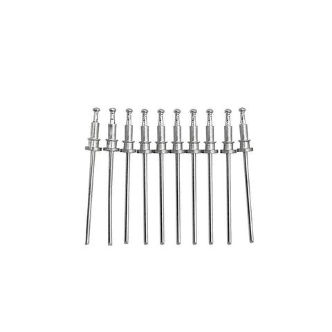 Window Regulator Rivets 10 Pcs Trim Clip Set Fits GM Chevy GMC Buick Cadillac shown in a row on a white background