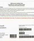 Back view of Windows 7 Home Premium SP1 64-Bit OEM System Builder DVD 1 Pack Old Packaging with product details and barcodes