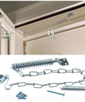 Spring Loaded Screen Door Chain Set Windproof And Heavy Duty Storm Door Hardware for Wooden Aluminum or Composite Doors 1 Pack Easy Install