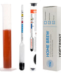 Hydrometer For Wine Making With 100 Mm Alcohol Test Jar Specific Gravity Hydrometer For Wine And Beer Brewing Testing Kit