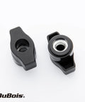 Ten Pack Quarter Inch Twenty Wing Knobs for T Track and Table Saw Accessories Featherboard Woodworking Jigs shown in black with steel insert