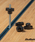 Ten Pack Quarter Inch Twenty Wing Knobs For T Track And Table Saw Accessories Featherboard Woodworking Jigs on wooden surface.