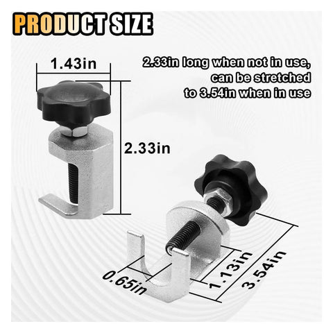 Car Windshield Wiper Arm Puller, Handy Lightweight Removal Tool With Adjustable Knob, 0.65 Inch Opening, shown in size detail