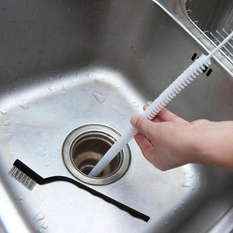 15 Pcs Mini Stainless Steel Wire Brush Set for Cleaning Welding Slag Rust with curved handle brush in sink drain