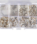 600 Pcs Wire Ferrules Kit With 7 Sizes Non Insulated Copper Crimp Terminals Tinned Copper Assortment in plastic box