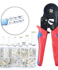 All In One Wire Ferrules Kit With 1100 Pcs Tinned Copper Crimp Connectors And Insulated Silver Plated Sleeves with crimp tool