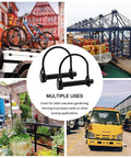 Collage showing 4 Pack Wire Lock Pins Five Sixteenth Inch Carbon Steel Shaft Locking Pins with round loop for quick release applications.