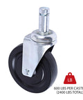 Premium Wire Shelving Casters Set Of Four With 600 Pound Per Caster Capacity Gray Finish Perfect For Upgrading Storage Racks