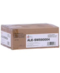 Box labeled ALE-SW590004 containing Premium Wire Shelving Casters Set Of Four With 600 Pound Per Caster Capacity Gray Finish Perfect For Upgrading Storage Racks To Mobile Flexible Organization In Warehouses Garages And Workshops.