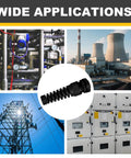 Built To Last Cable Strain Relief Cord Connector Kit, Waterproof Gland Grips With Gaskets shown with industrial applications