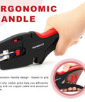 Ergonomic heavy duty wire stripper and cutter two in one for 7 to 32 AWG wires, featuring non-slip handle for professionals and DIY enthusiasts.