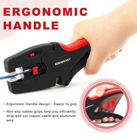 Ergonomic heavy duty wire stripper and cutter two in one for 7 to 32 AWG wires, featuring non-slip handle for professionals and DIY enthusiasts.