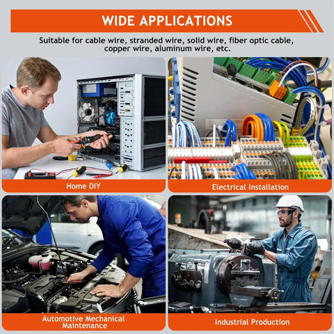 Five In One Wire Stripper Tool For 10 To 20 AWG Electrical Wire used in various applications like DIY, installation, and industrial work