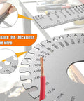 Complete Welding Accessories Tools Kit For Beginners Including Wire Sheet Thickness Gauges showing wire size measurement