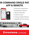 Air Command Wireless App And Remote Heavy Duty Air Compressor Kit For Air Helper Springs 150 PSI display with truck and trailer