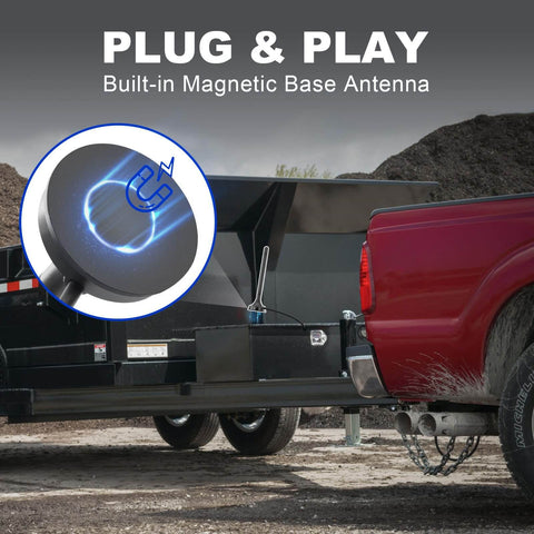 Wireless Dump Trailer Remote Control Kit With 100 Ft Range, Dual Remotes, 12V Hydraulic Lift Winch Tilt Controller installed