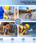 Noise Canceling Wireless Neckband Earbuds For Work And Industrial Safety in use for metalworking, riding, woodworking, construction.