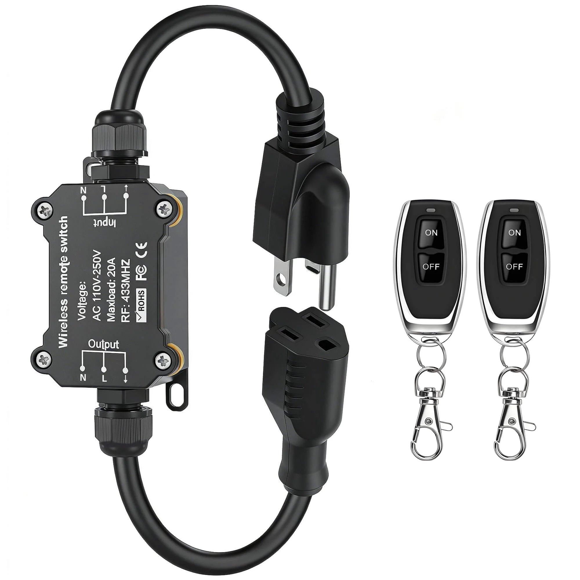 Remote Control Power Switch For Outdoor Use Waterproof Wi...