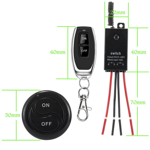 Compact Wireless Relay Remote Switch 12V 5V 12V 48V 10A Relay For Lights And Industrial Control With 328 Feet Range Through Walls