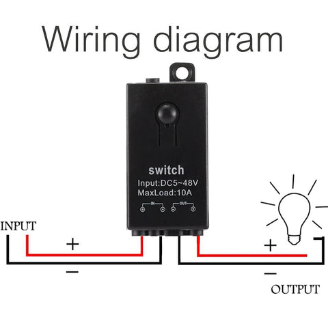 Wiring diagram for Compact Wireless Relay Remote Switch 12V 5V 12V 48V 10A Relay For Lights And Industrial Control