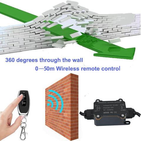 Heavy Duty Remote Control Switch For Lights Pumps And Fans 12 24 48V Waterproof Wireless 433MHz Transmitter Receiver Kit