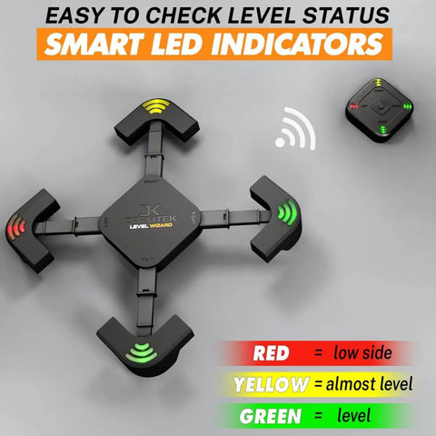 Level Wizard Wireless RV Leveling System Upgraded 2025 With Extensible Legs For Accurate Leveling And No Fuss Quick Camper Setup
