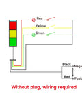 Wiring diagram for Industrial Warning Tower Light Stack For High Visibility Safety Signals Red Yellow Green LED Strobe Andon Lights