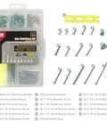 All In One Outlet Box Wiring Kit For Pros And DIYers With Grounding Screws And Clips And An Assortment Of 6 32 And 8 32 Machine Screws