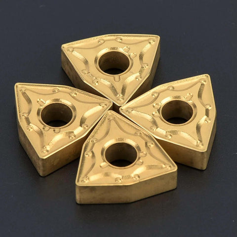 10 Pack WNMG432 Carbide Inserts For CNC Lathe Turning Tools Replacement In Tool Holders Beefy, Heavy Duty Coated Inserts