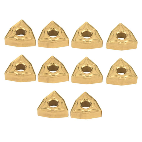 10 Pack WNMG432 Carbide Inserts For CNC Lathe Turning Tools Replacement In Tool Holders, heavy duty coated inserts.