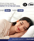 Woman sleeping with Soft Disposable Corded Ear Plugs Pack Of 100 Pairs With 32 dB Noise Reduction For Travel Concert Hunting