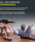 Woman using High Density Foam Roller 36 Inch Long Firm Full Body Massager For Back Stretching Yoga Pilates Post Workout Trigger Point