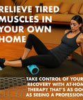 Woman using Medium Density Foam Roller For Deep Tissue Massage And Myofascial Trigger Point Release that eases back pain on mat
