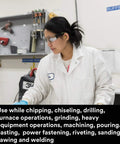 Worker wearing Disposable Foam Ear Plugs With NRR 29 For Drilling Grinding Machining Sawing And Welding in workshop