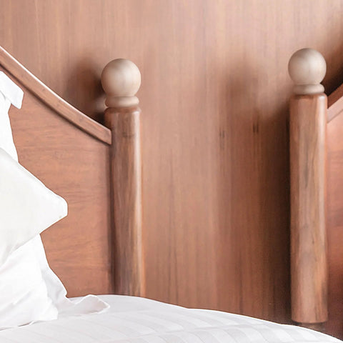 Two Pack Two And A Half Inch Round Wood Ball Curtain Rod Finials With Pre Installed Screws Wood Newel Post Caps on bed posts