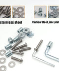 All-In-One 140-Piece 1/4-20 T-Nuts And Threaded Inserts Kit For Wood With 304 Stainless Button Head Hex Socket Bolts, Washers