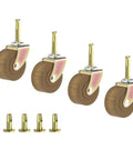 2 Inch Wood Furniture Caster Wheel With One Quarter Inch Stem For Tables Sofas Chests Dressers Cabinets Carts And Chairs