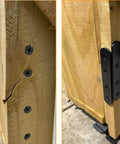Mending Plates for Wood - 28 Set Metal Flat Plate Straight Bracket for Board, Bed Frame, Furniture & Shelves,Wood Connector Brackets,Stainless Steel (4 Size-28 Set) shown installed on wooden joint for stability.
