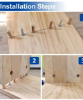 Installation steps for 16Pcs 35mm Galvanized Iron Connecting Fittings M6 Dowels Screws Fasteners for Cabinet Drawer Panels