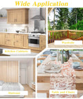 Kitchen cabinets, outdoor wardrobe, staircase, table and chairs showcasing 200 Pack Three Eighth Inch Wood Plugs For Screw Holes