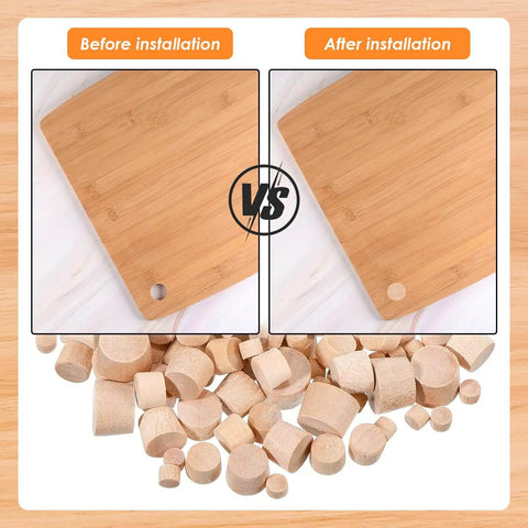 230 Piece Wood Hole Plug Kit With Mushroom And Flush Styles, Includes 1/2, 3/8, 5/16 And 3/16 Inch Plug Sizes