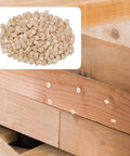 200 Pcs 3/16 Inch Wood Plugs For Furniture Repair And Hidden Fasteners shown installed in wood surface