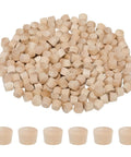 200 Pcs 3/16 Inch Wood Plugs For Furniture Repair And Hidden Fasteners, displayed in a pile and row, 8mm size.