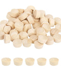 50 Pack Five Eighth Inch Flat Head Wood Plugs That Cover Screw Holes For Furniture Cabinets And DIY Projects Assortment Kit Includes Wood Plug Caps