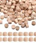 Image of 200 Pack Three Eighth Inch Wood Plugs For Screw Holes Flat Head Furniture Covers For Cabinets Doors And Wood Decor Hide Unsightly Screws Seamless Finish.