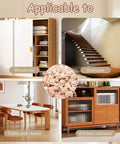 150 Pcs Wooden Hole Plugs Set In Four Sizes Three Sixteenths Inch Five Sixteenths Inch Three Eighths Inch And Half Inch Mushroom Wood Plugs For Cabinets Tables Chair Legs Reserved Holes Outdoor Gear with examples of use on wardrobe, staircase, table, and kitchen cabinets