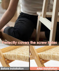 200 Pcs Three Eighths Inch Wood Plugs For Screw Holes Mushroom Button Round Head Covers installed on chair