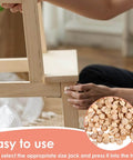 Person installing 200 Pcs Three Eighths Inch Wood Plugs For Screw Holes Mushroom Button Round Head Covers Hardwood Hole Plugs