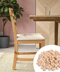 120 Pcs Wood Plugs Set In 4 Sizes 3/16 Inch 5/16 Inch 3/8 Inch And 1/2 Inch Round Head Hardwood Hole Plugs in natural finish