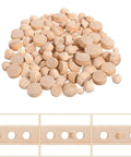 120 Pcs Wood Plugs Set In 4 Sizes 3/16 Inch 5/16 Inch 3/8 Inch And 1/2 Inch Round Head Hardwood Hole Plugs For Furniture Repair And DIY Woodworking